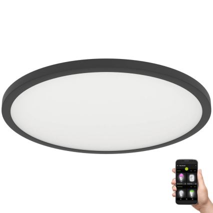 Eglo - LED Димируем плафон LED/41W/230V Ø 60 cm черен