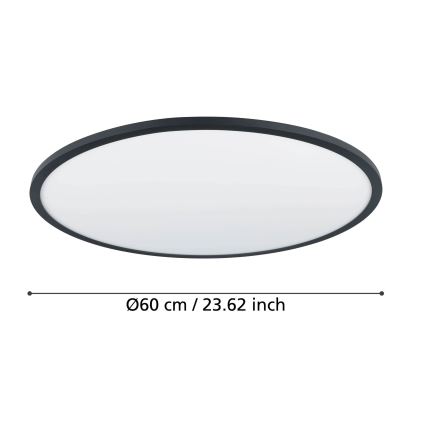 Eglo - LED Димируем плафон LED/41W/230V Ø 60 cm черен