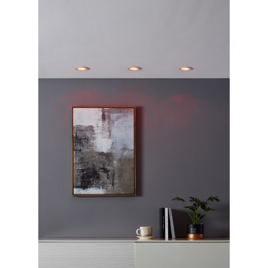 Eglo - LED RGBW Димируема лампа за вграждане LED/4,7W/230V бял
