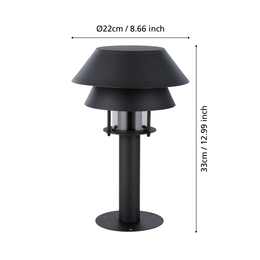 Eglo - Екстериорна лампа 1xE27/40W/230V 33 см IP65
