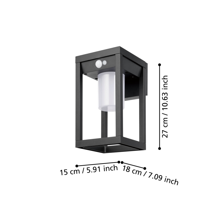 Eglo - LED Соларен аплик със сензор LED/3,7W/3,7V 2000 mAh IP44