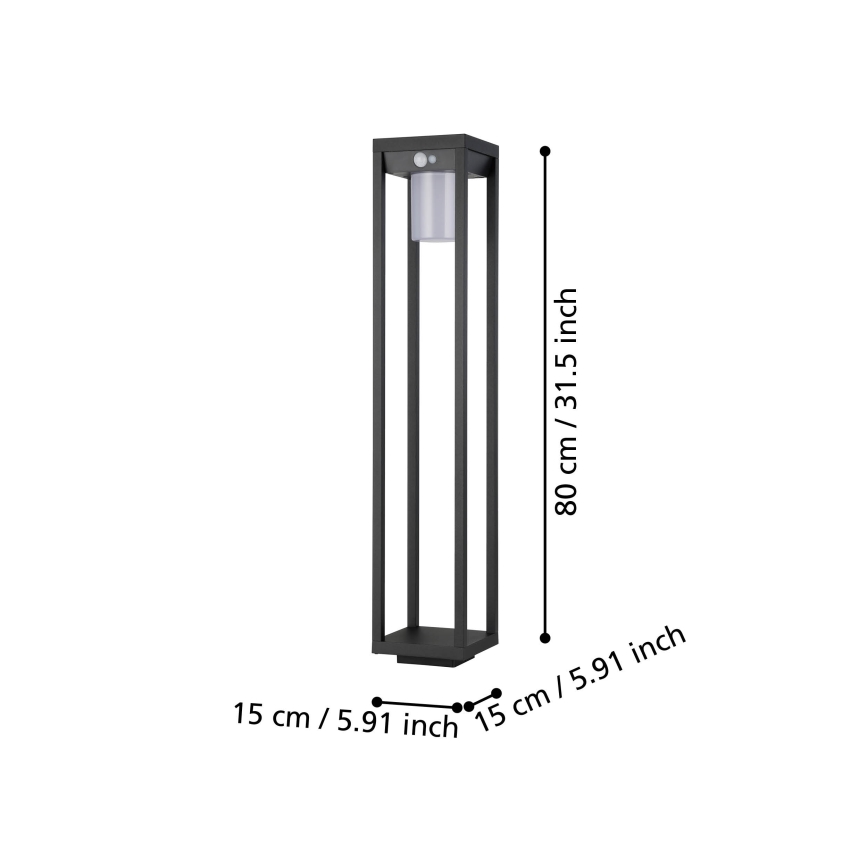 Eglo - LED Соларна лампа със сензор LED/3,7W/3,7V 2000 mAh IP44