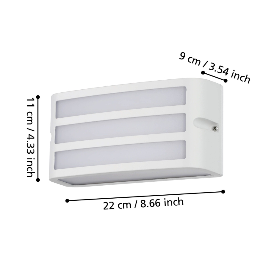 Eglo - Екстериорен аплик 1xE27/40W/230V бял IP54