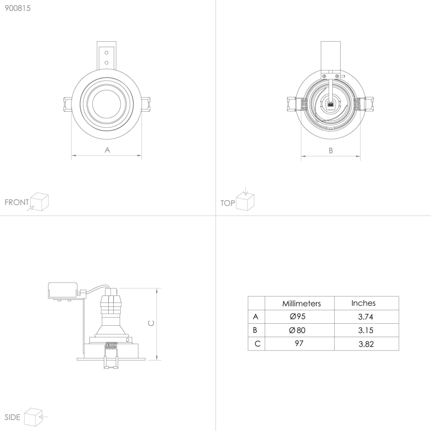 Eglo - Луничка 1xGU10/35W/230V антрацит