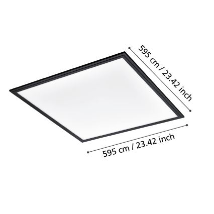 Eglo - LED Плафониера LED/33W/230V 60x60 cm черен
