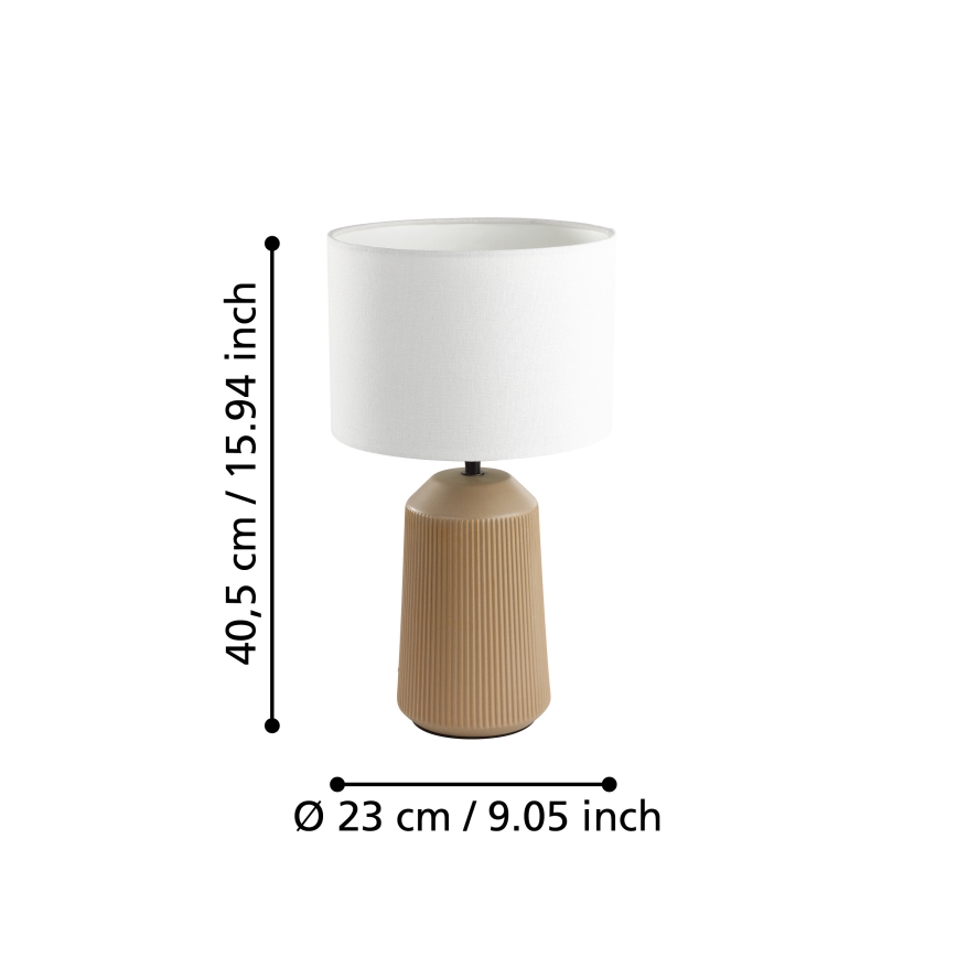 Eglo - Настолна лампа 1xE27/40W/230V кремав