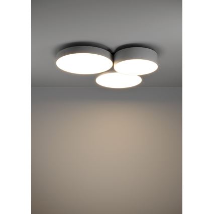 Eglo - LED RGBW Димируем плафон 3xLED/7,5W/230V 2700-6500K сив