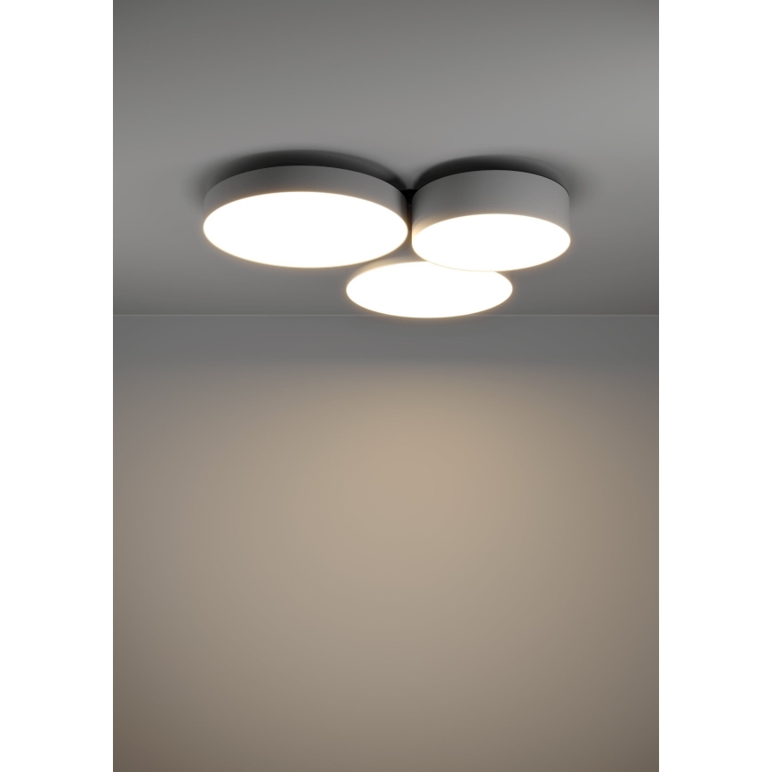 Eglo - LED RGBW Димируем плафон 3xLED/7,5W/230V 2700-6500K сив