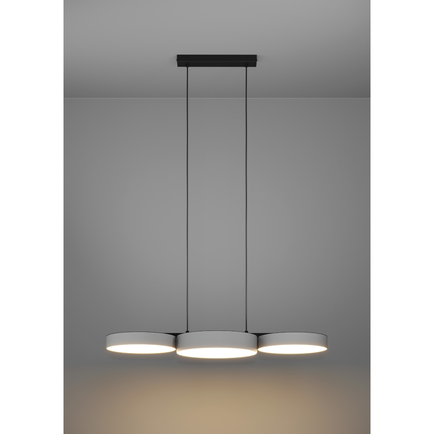 Eglo - LED RGBW Димируем пендел 3xLED/7,5W/230V 2700-6500K сив