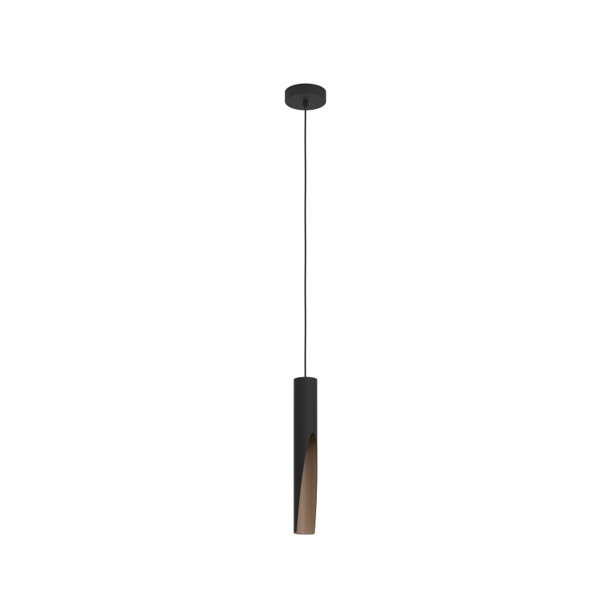 Eglo - LED Пендел 1xGU10/4,5W/230V черен/кафяв