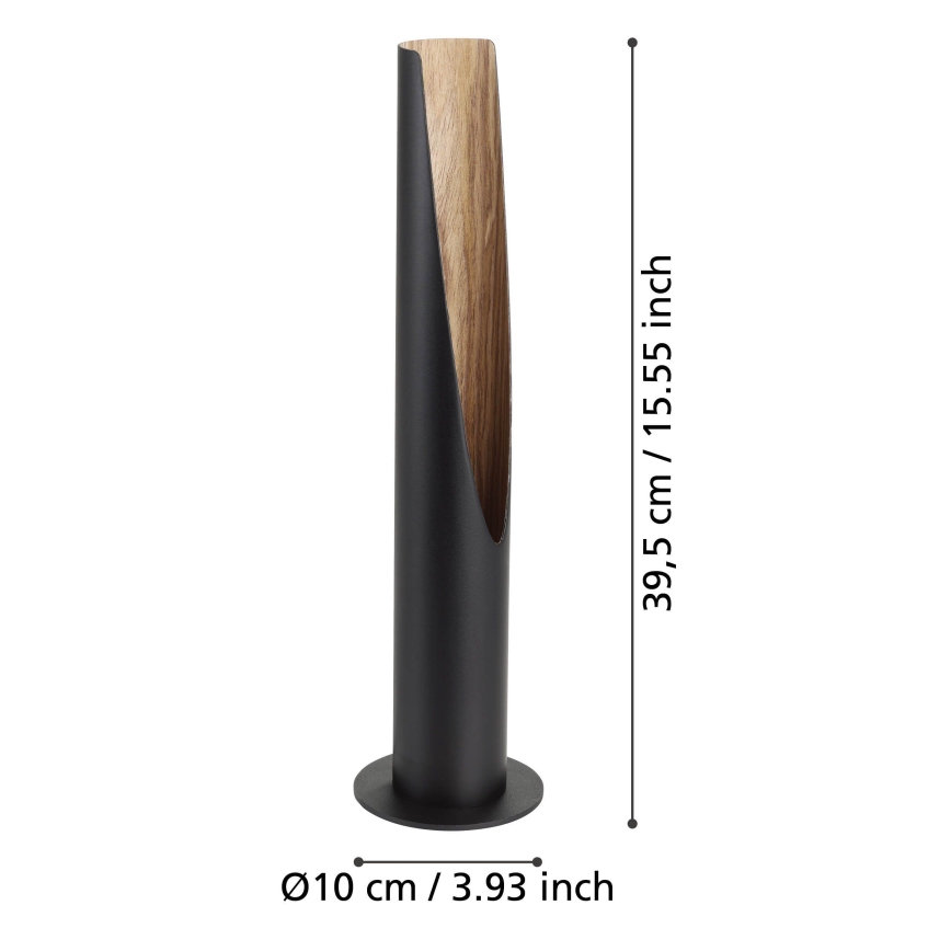 Eglo - LED Настолна лампа 1xGU10/4,5W/230V черен/кафяв
