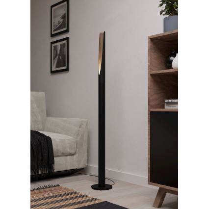 Eglo - LED Лампион 1xGU10/4,5W/230V черен/кафяв