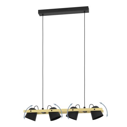 Eglo - LED RGBW Димируем пендел 4xLED/3,7W/230V 2700-6500K