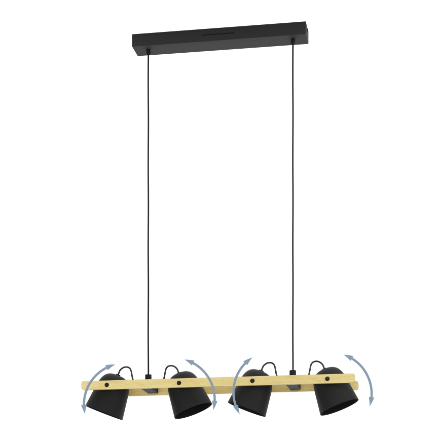 Eglo - LED RGBW Димируем пендел 4xLED/3,7W/230V 2700-6500K