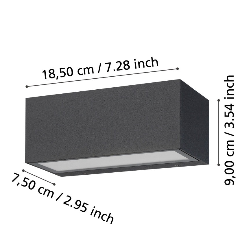 Eglo - LED Екстериорен аплик 2xLED/5W/230V IP65