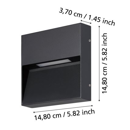 Eglo - LED Екстериорен аплик LED/4,8W/230V IP65