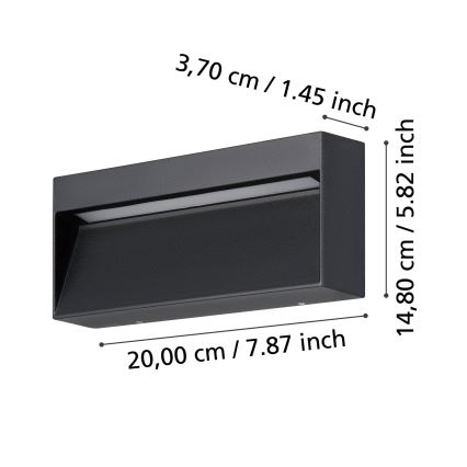 Eglo - LED Екстериорен аплик LED/4,8W/230V IP65