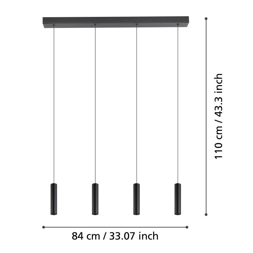 Eglo - LED Димируем пендел 4xLED/5,4W/230V