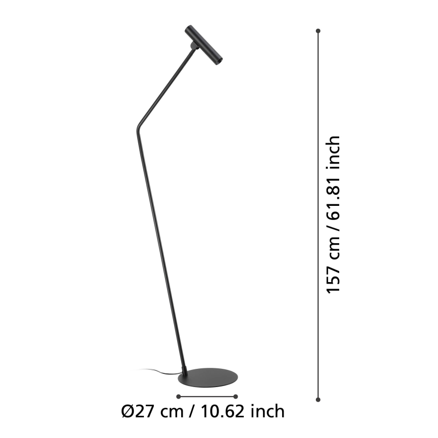 Eglo - LED Лампион LED/5W/230V 3000K черен