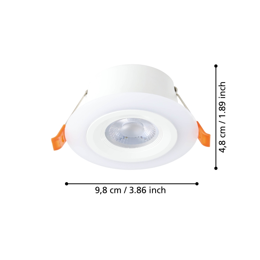 Eglo - Комплект 3x вградени LED осветителни тела LED/4,8W/230V, бели