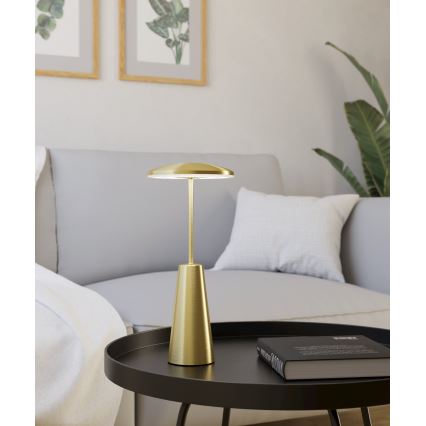 Eglo - LED Димируема сензорна екстериорна лампа LED/2,8W/5V 2400K/3000K/4000K 5200 mAh IP54 златист