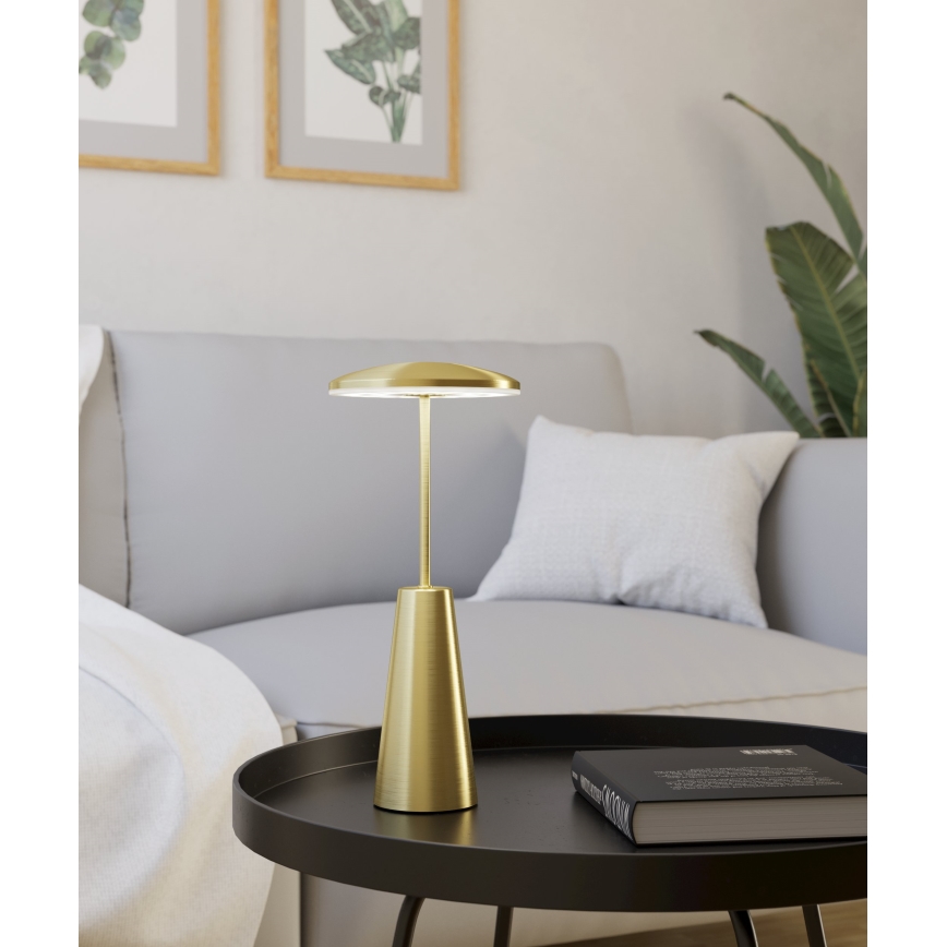 Eglo - LED Димируема сензорна екстериорна лампа LED/2,8W/5V 2400K/3000K/4000K 5200 mAh IP54 златист