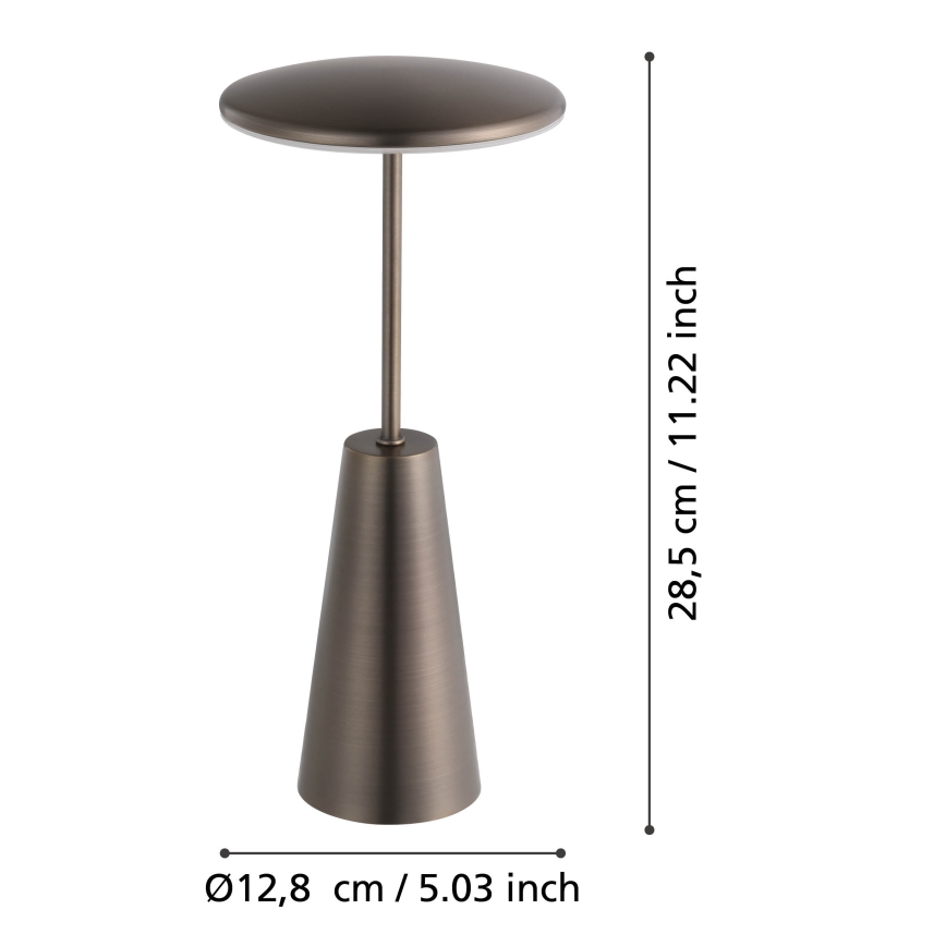 Eglo - LED Димируема сензорна екстериорна лампа LED/2,8W/5V 2400K/3000K/4000K 5200 mAh IP54 бежов