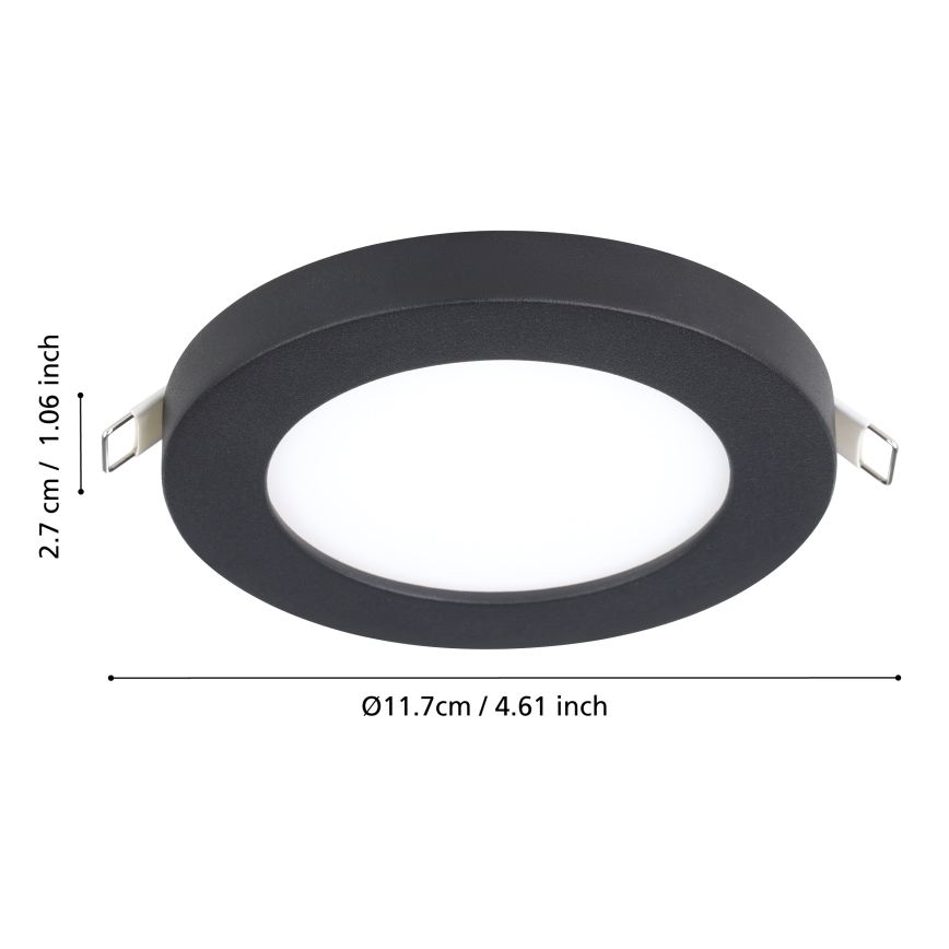 Eglo - LED Лампа за окачен таван LED/5,5W/230V 4000K черен