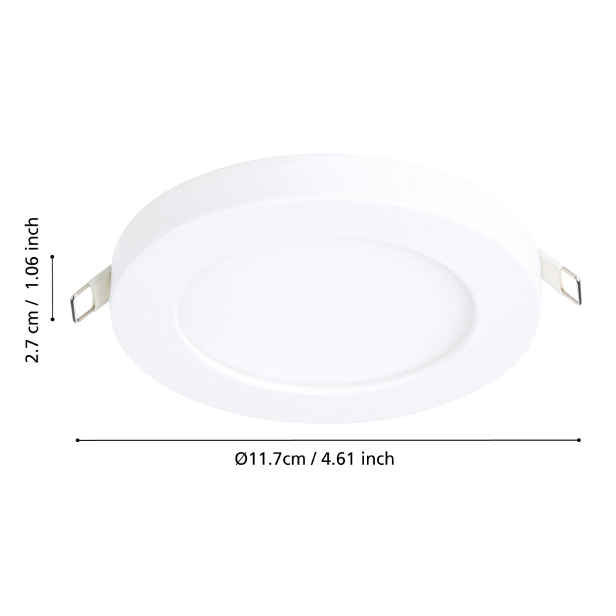 Eglo - LED вградено осветително тяло LED/5,5W/230V 4000K бяло Ø 11,7 cm