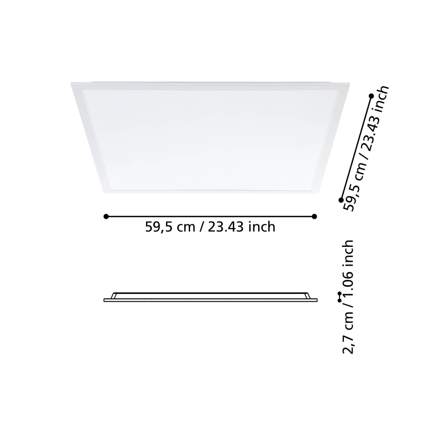 Eglo - LED Панел за повърхностен монтаж LED/34,5W/230V 60x60 cm