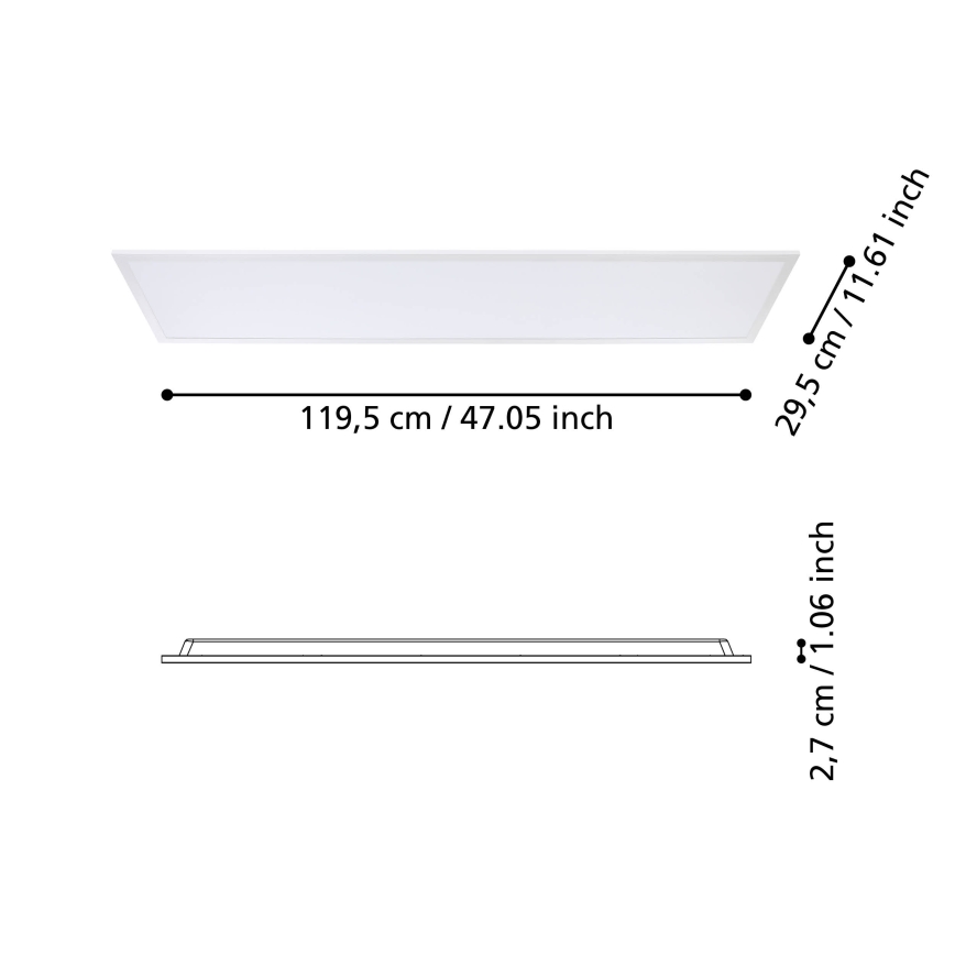 Eglo - LED Панел за повърхностен монтаж LED/34,5W/230V 120x30 cm