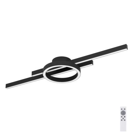 Eglo - LED RGBW Димируем плафон LED/23,5W/230V 2700-6500K черен + дистанционно управление