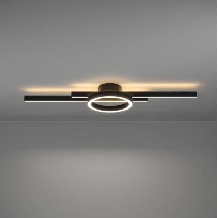 Eglo - LED RGBW Димируем плафон LED/23,5W/230V 2700-6500K черен + дистанционно управление