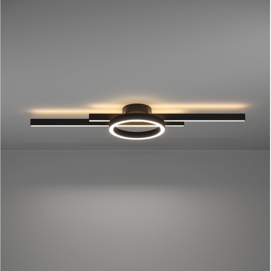 Eglo - LED RGBW Димируем плафон LED/23,5W/230V 2700-6500K черен + дистанционно управление