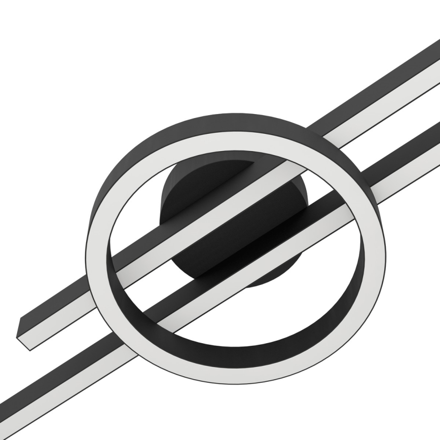 Eglo - LED RGBW Димируем плафон LED/23,5W/230V 2700-6500K черен + дистанционно управление