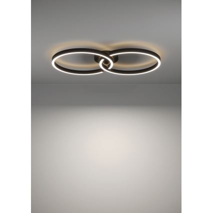 Eglo 900955 - LED RGBW Димируем плафон LED/19,5W/230V 2700-6500K черен + дистанционно управление