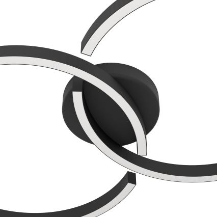 Eglo 900955 - LED RGBW Димируем плафон LED/19,5W/230V 2700-6500K черен + дистанционно управление