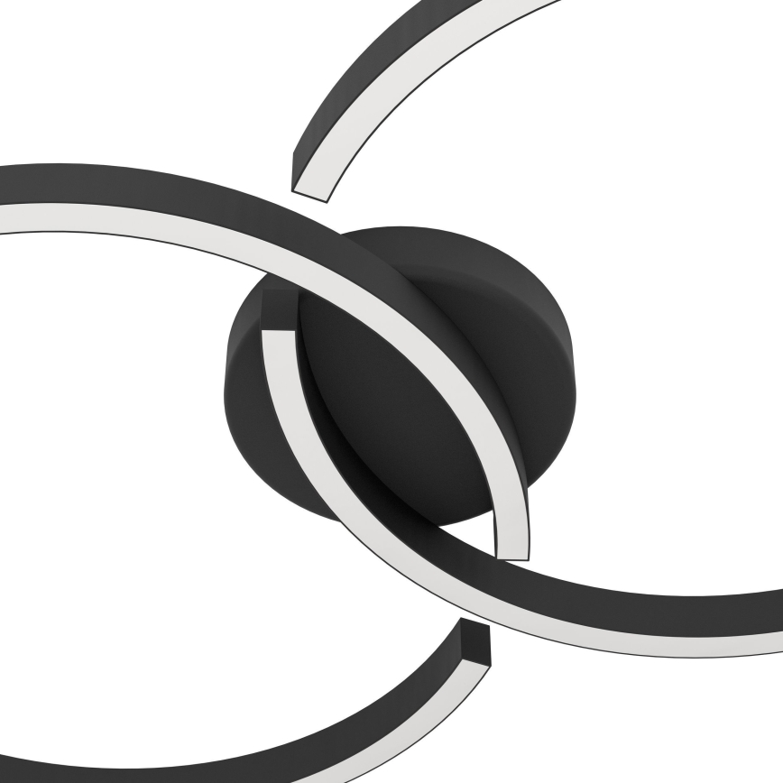 Eglo 900955 - LED RGBW Димируем плафон LED/19,5W/230V 2700-6500K черен + дистанционно управление