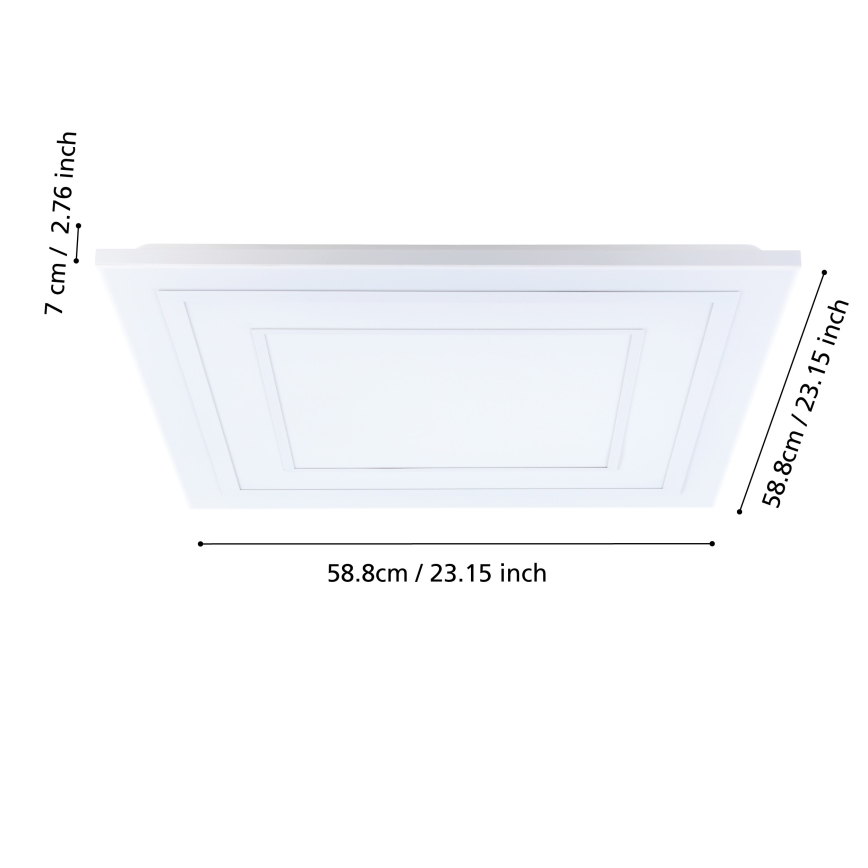 Eglo - LED RGBW Димируем плафон LED/29W/230V 3000-6500K + дистанционно управление