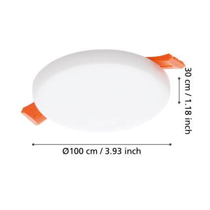 Eglo - LED Лампа за вграждане в баня LED/5,5W/230V Ø 10 см IP65