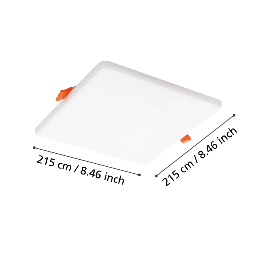 Eglo - LED Лампа за вграждане в баня LED/18W/230V 21,5x21,5 см IP65