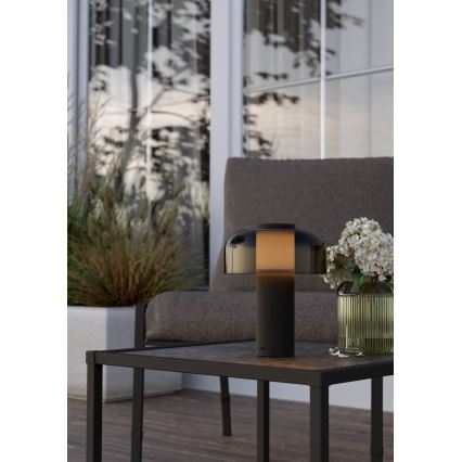 Eglo - LED Димируема сензорна екстериорна лампа LED/2,25W/5V 2400-4000K 5200 mAh IP44 черен