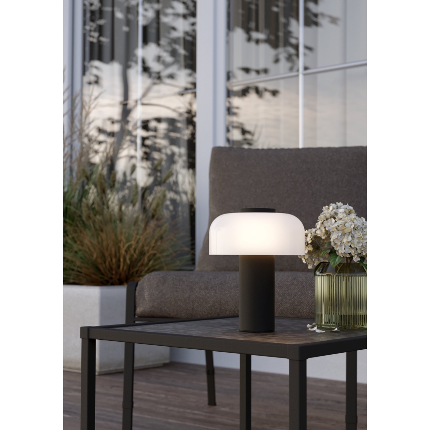 Eglo - LED Димируема сензорна екстериорна лампа LED/2,25W/5V 2400-4000K 5200 mAh IP44 черен/бял