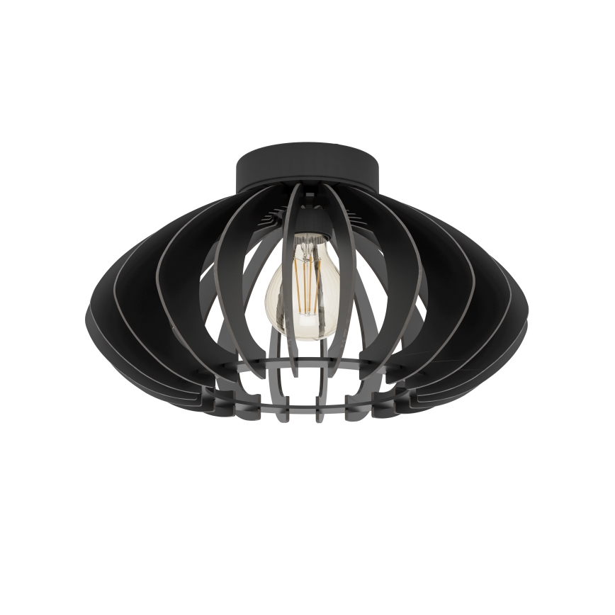 Eglo - Плафон 1xE27/40W/230V Ø 38 см черен