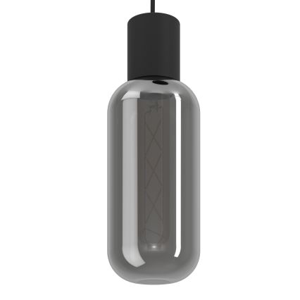 Eglo - Пендант на кабел 3xE27/4W/230V черен/димчат