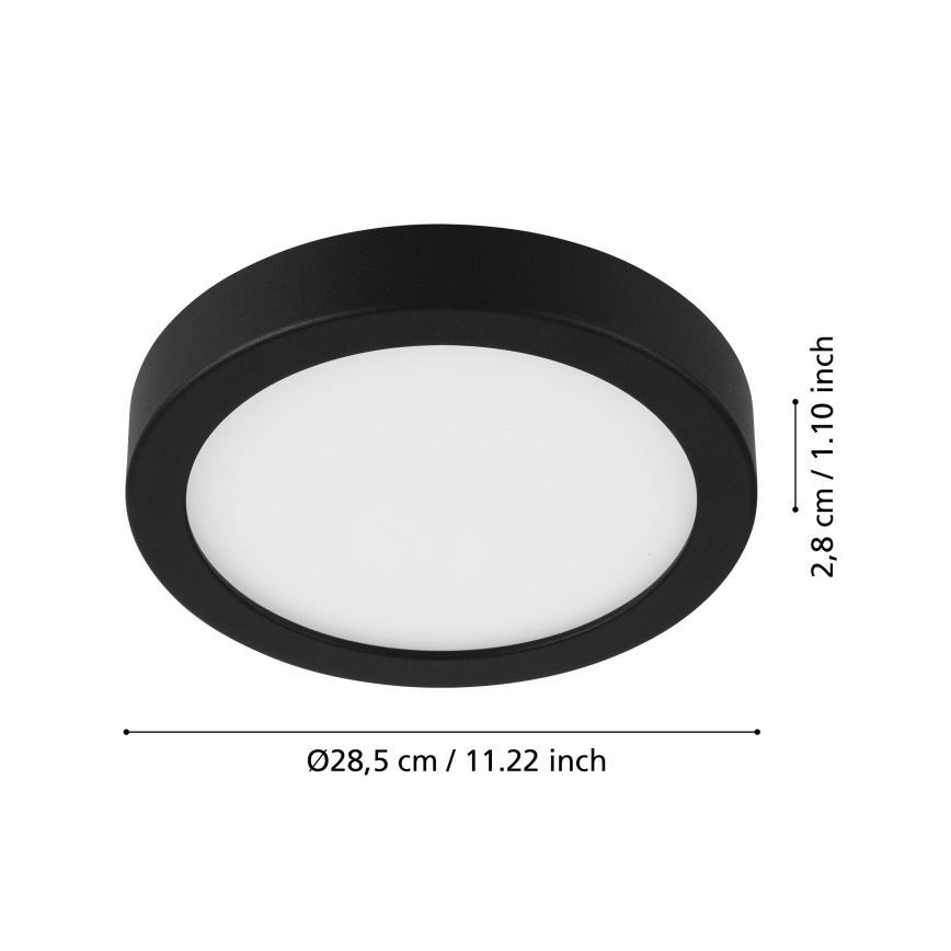 Eglo - LED Плафон със сензор LED/20,5W/230V 3000K черен