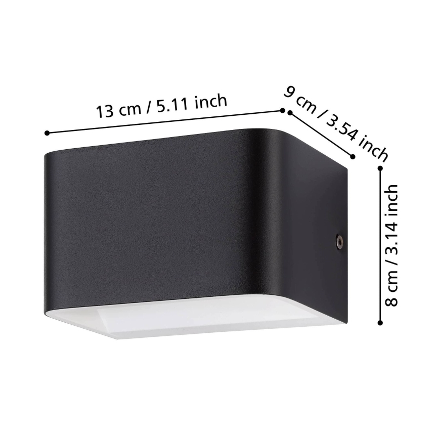 Eglo - LED аплик LED/6W/230V 3000K черен