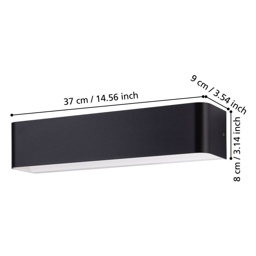 Eglo - LED аплик LED/12W/230V 3000K черен