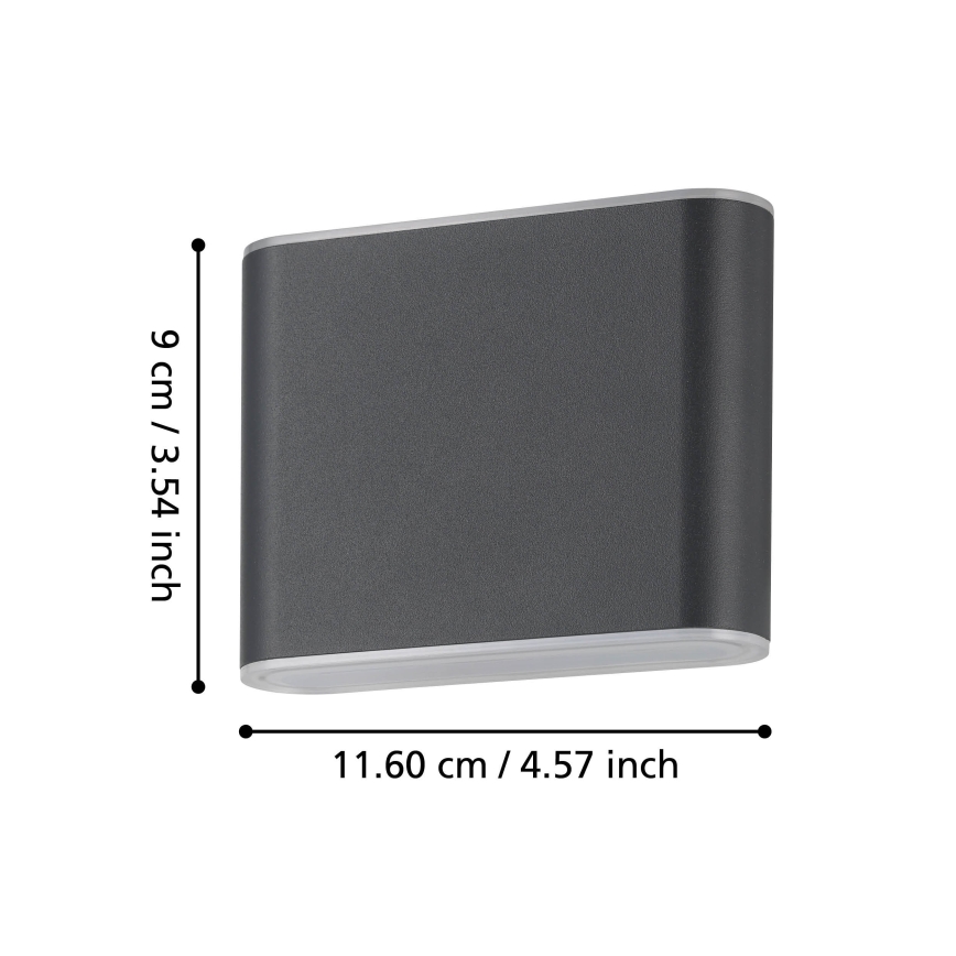 Eglo - LED Екстериорен аплик 2xLED/2,9W/230V 3000K/4000K/6500K IP65