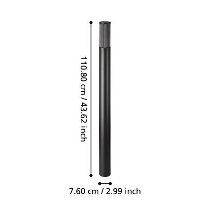 Eglo - Екстериорна лампа 1xE27/15W/230V 110 см IP54
